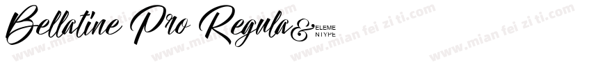 Bellatine Pro Regula字体转换